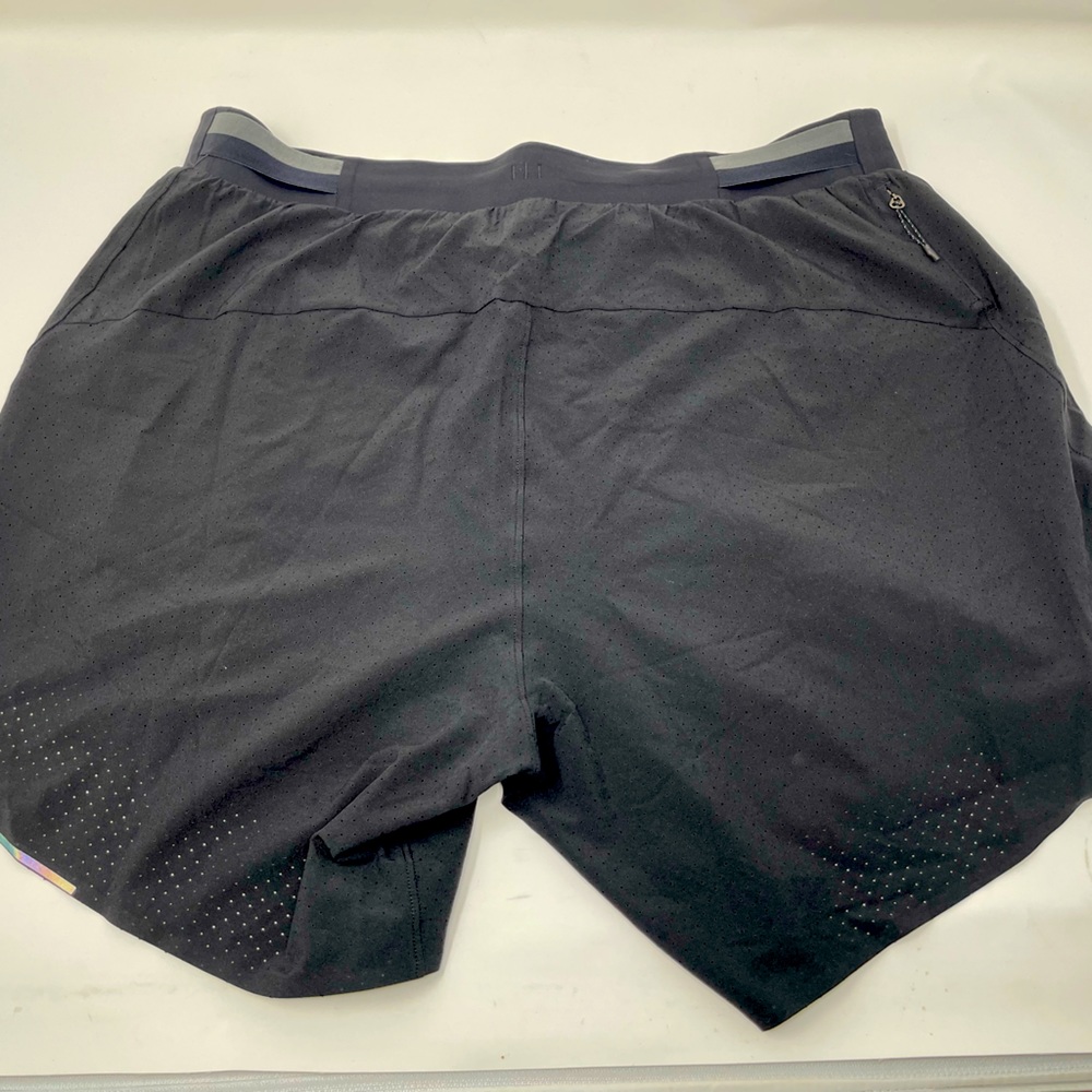 Lululemon Fast Free Short 6" Lined LM7AU8S GRNJ Black Men's Size Large